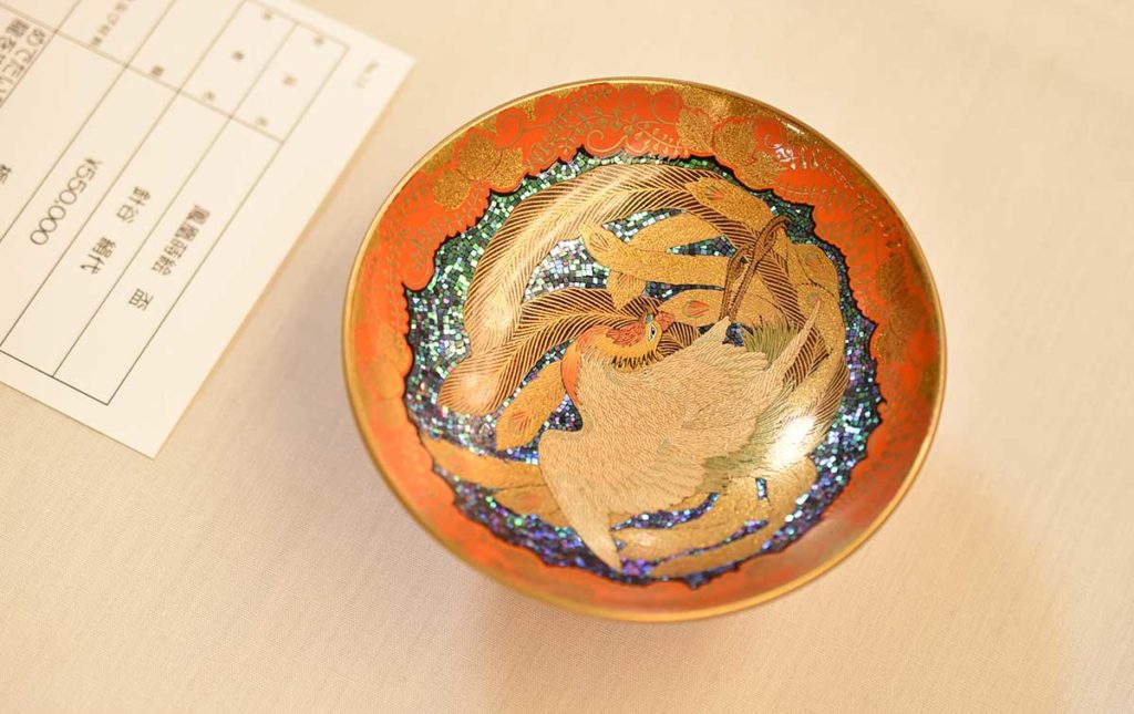 JAPAN漆YAMANAKA 第94回山中漆器蒔絵展に出品した鳳凰蒔絵盃